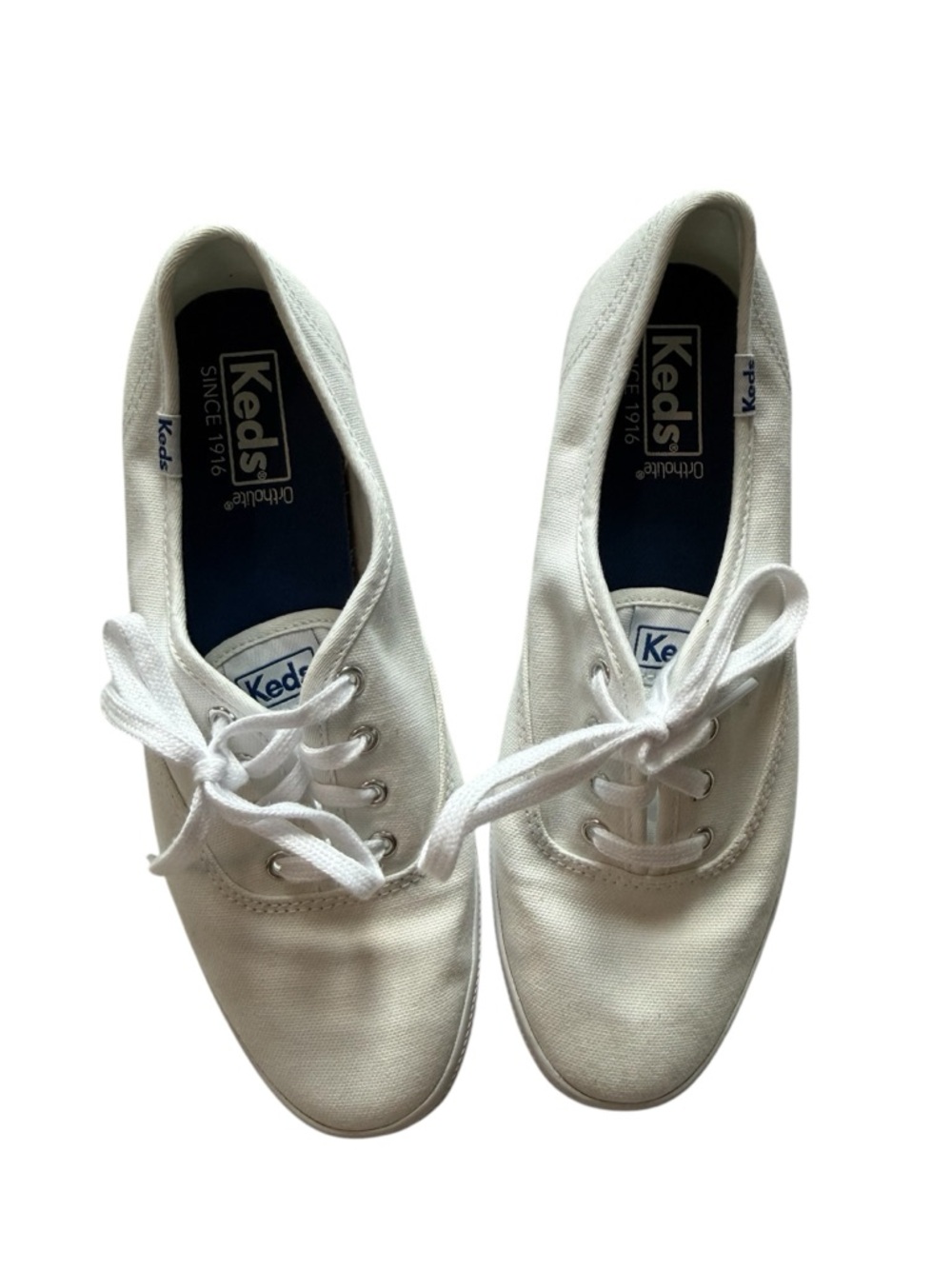 Keds Women's Canvas Low-Top Sneakers in White - Picture 2 of 7